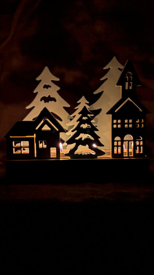 Paesaggio di Natale - Decorazione in gesso ceramico