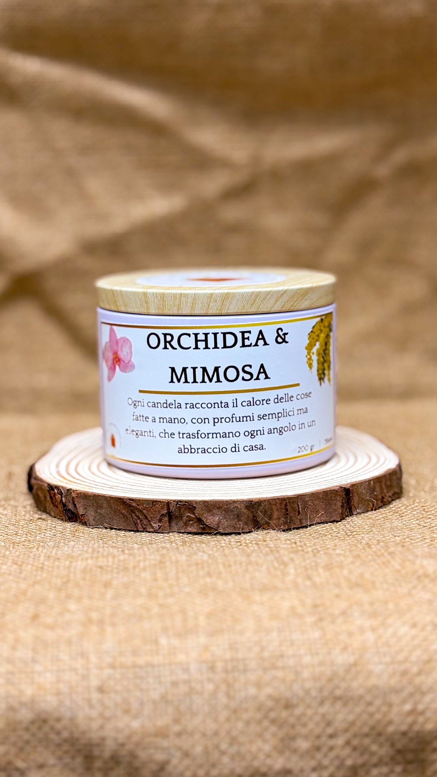 Candela profumata - Orchidea & Mimosa