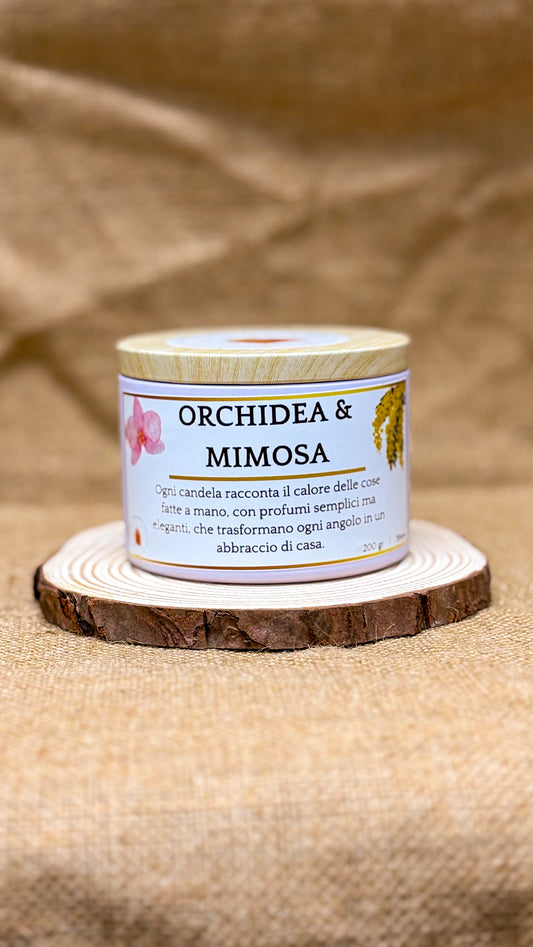 Candela profumata - Orchidea & Mimosa