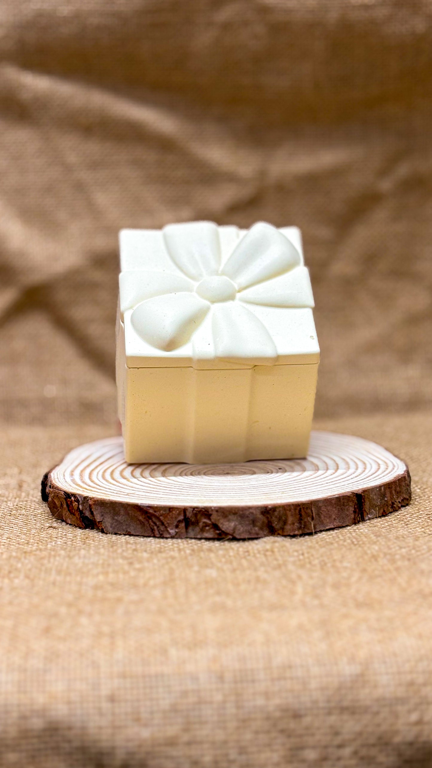 Pacco Regalo – Candela Artigianale in Gesso Ceramico