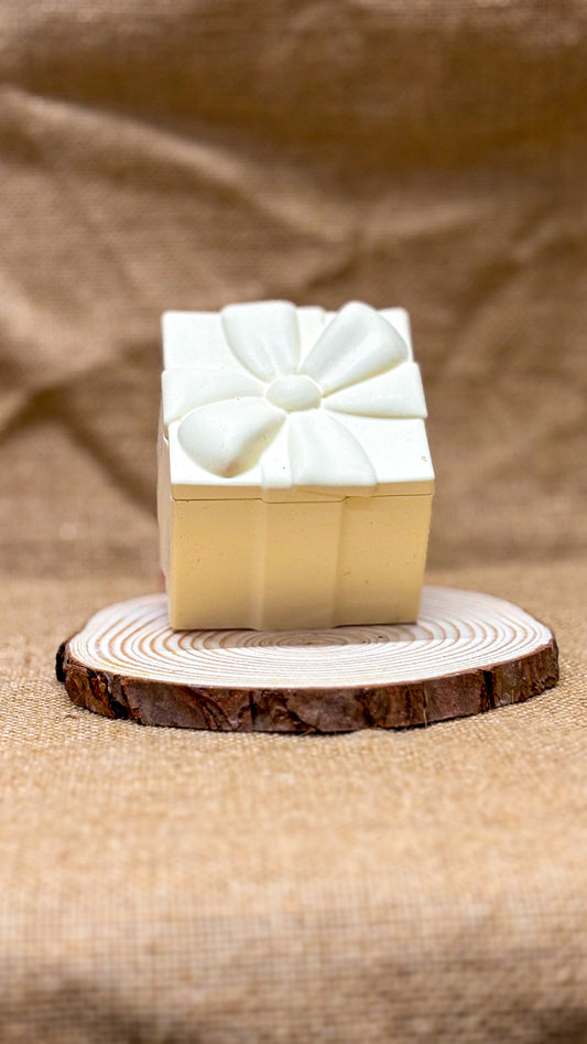 Pacco Regalo – Candela Artigianale in Gesso Ceramico