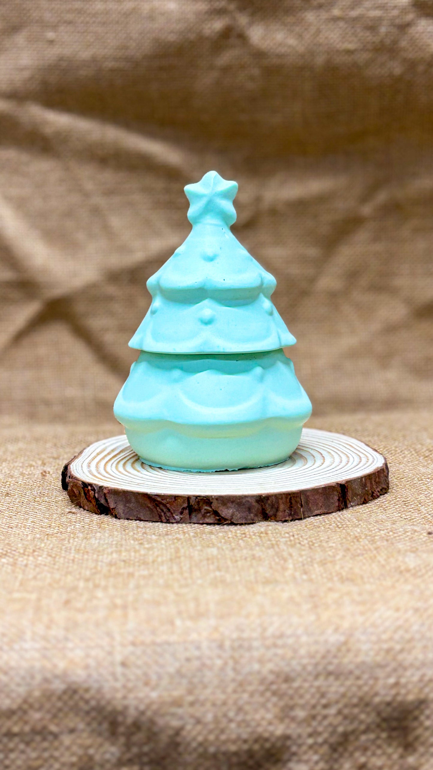 Alberello di Natale – Candela Artigianale in Gesso Ceramico