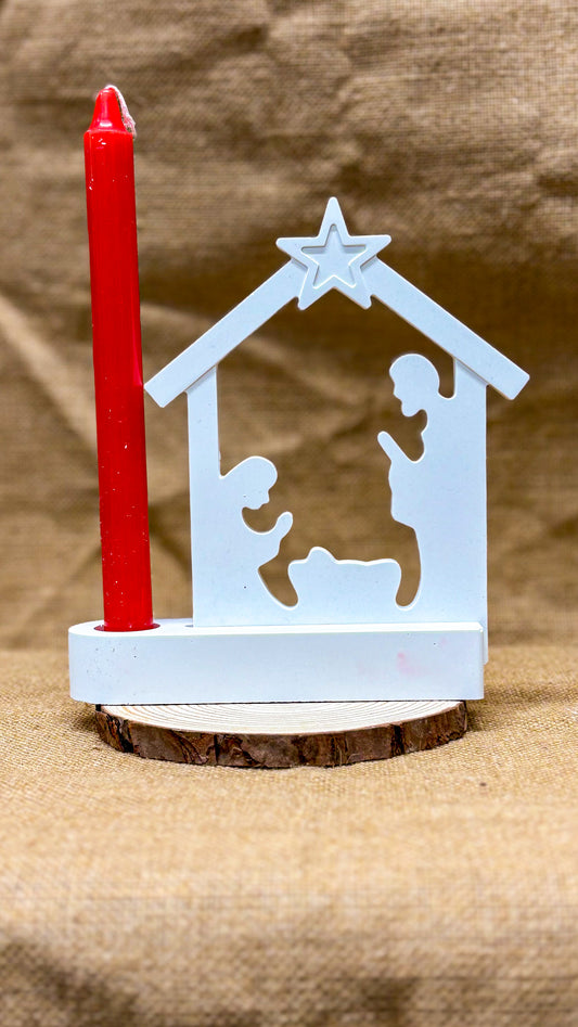 Presepe Luminoso - Decorazione in gesso ceramico