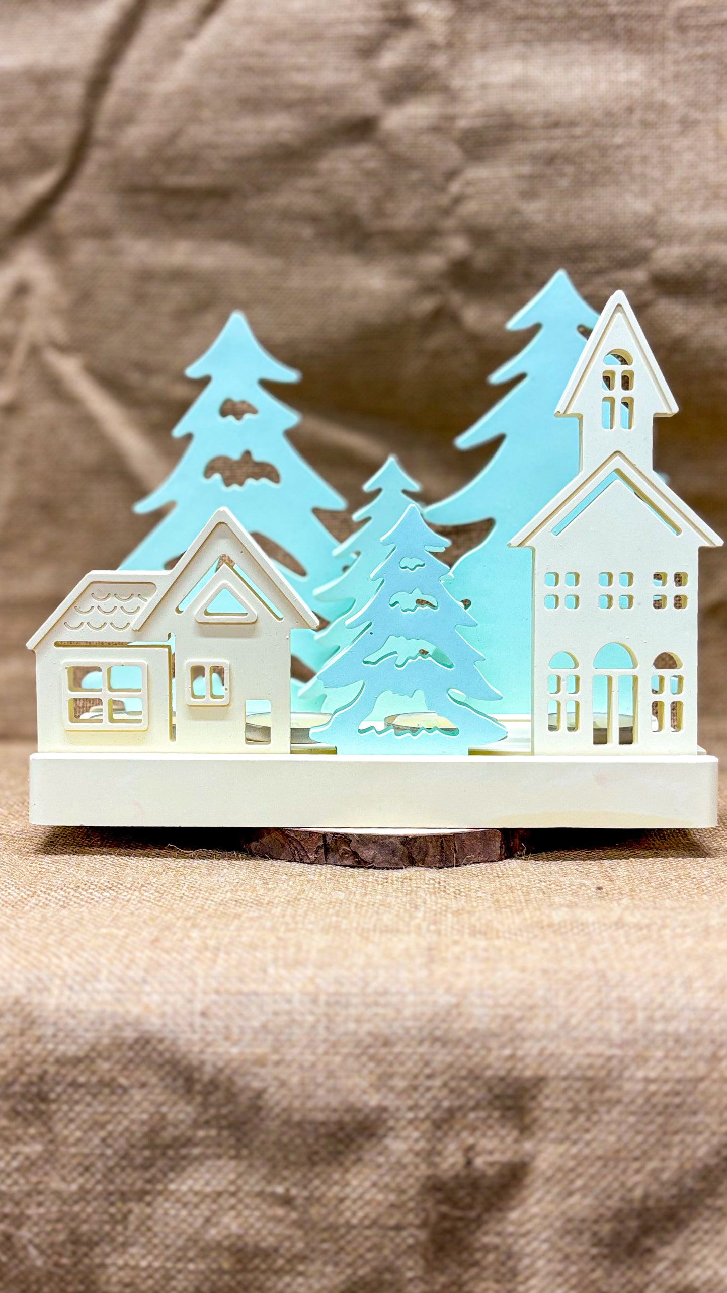 Paesaggio di Natale - Decorazione in gesso ceramico