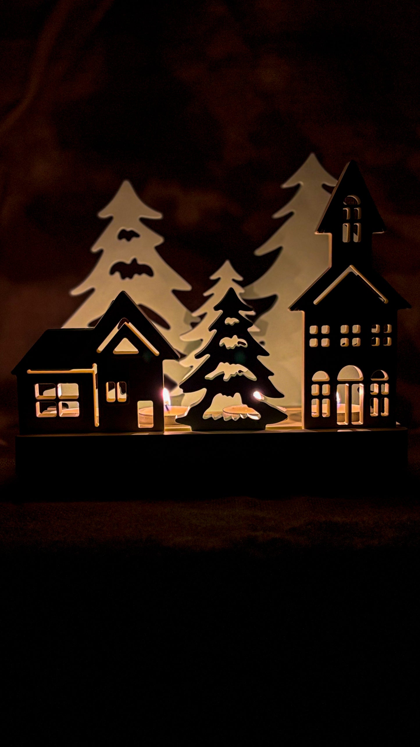 Paesaggio di Natale - Decorazione in gesso ceramico